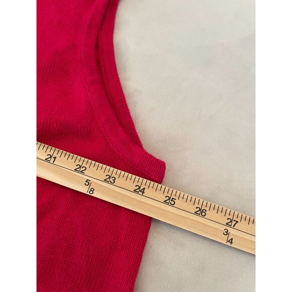 Quacker Factory Women's Christmas Sweater Vest 2X Red Beaded Sequin Trees - Picture 6 of 7